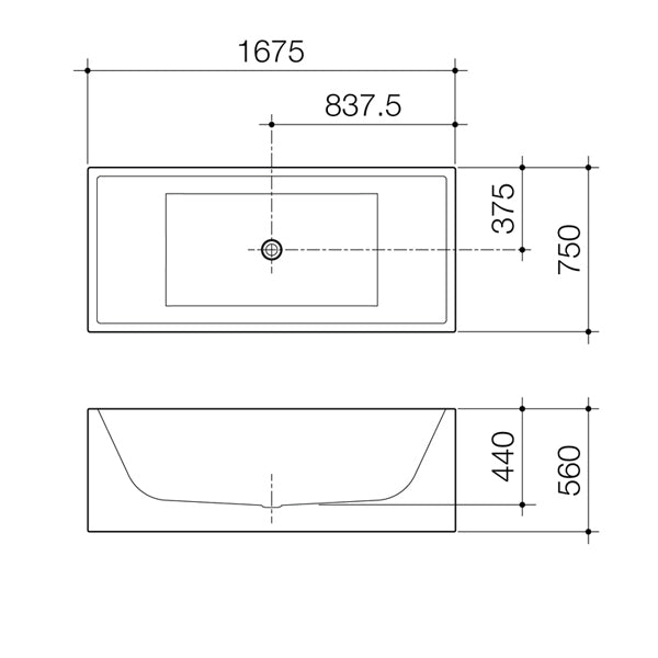 Caroma Liano Freestanding Bath Dimensions