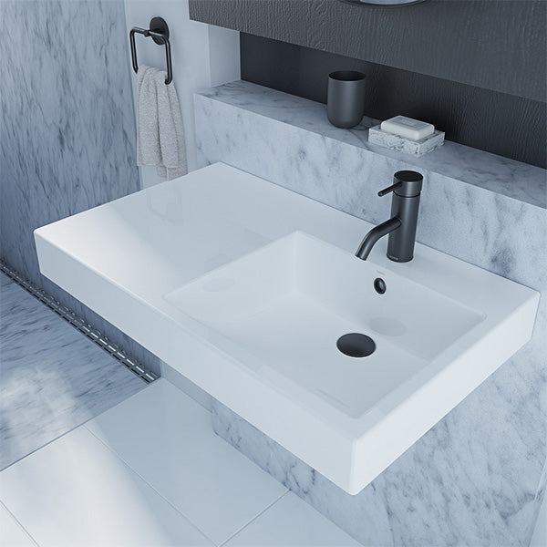 Caroma Liano Nexus 750 LHS Shelf Wall Basin by Caroma - The Blue Space