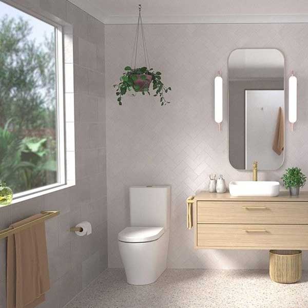 Caroma Luna Double Towel Rail Brushed Brass online at The Blue Space