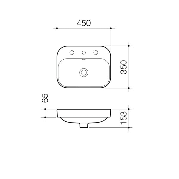 Caroma Luna Inset Basin by Caroma - The Blue Space
