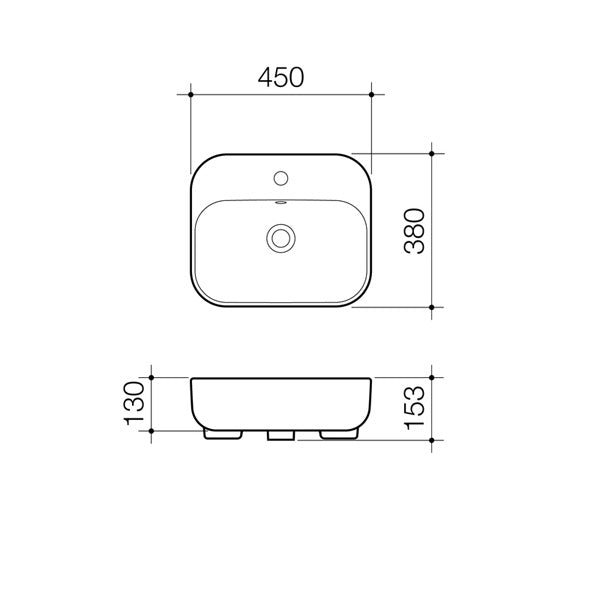 Caroma Luna Semi Recessed Basin by Caroma - The Blue Space