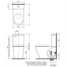Technical Drawing - Caroma Luna Wall Faced Toilet Suite - The Blue Space