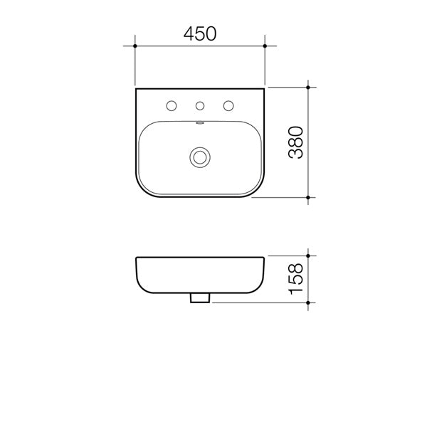 Caroma Luna Wall Basin by Caroma - The Blue Space