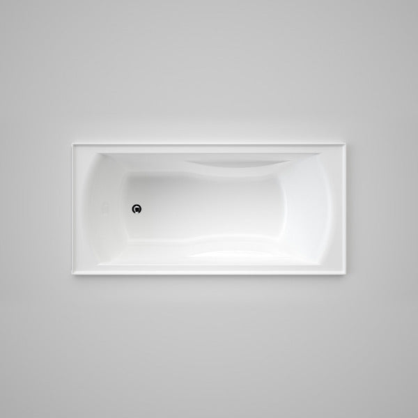 Caroma Maxton Four Tile Flange Rectangle Inset Bath White - The Blue Space