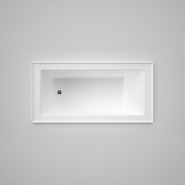 Caroma Newbury Acrylic Rectangle Inset Bath 1525 1675 1800 White - The Blue Space