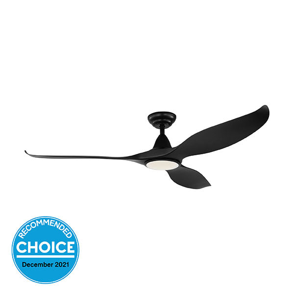 Eglo Noosa 60" 152cm DC Ceiling Fan with 18W LED CCT Light - Black - The Blue Space