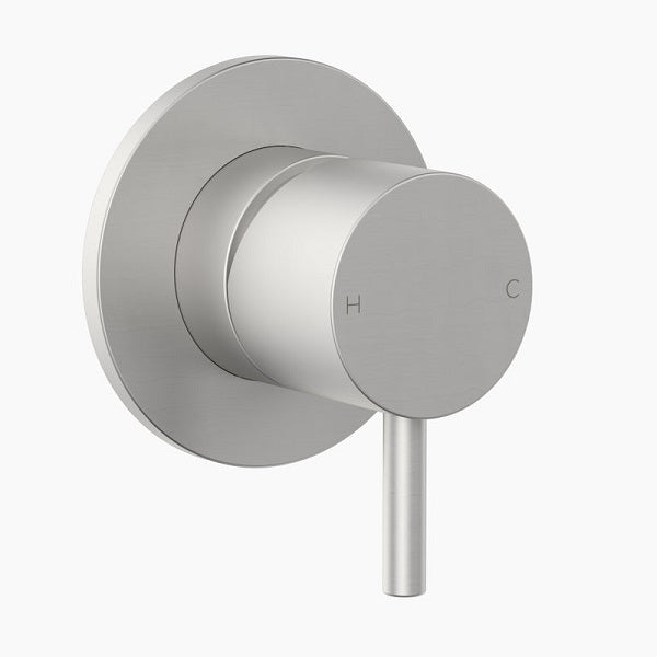 Clark Round Pin Wall Mixer - Brushed Nickel | The Blue Space