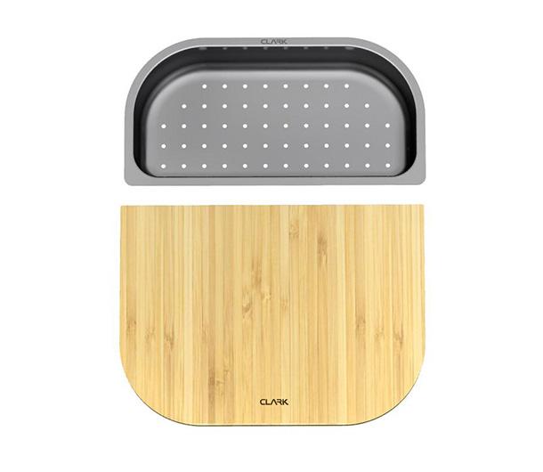 Clark Monaco Single Bowl Undermount Kitchen Sink colander set