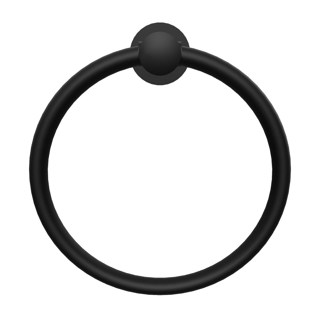 Caroma Cosmo Metal Towel Ring Matte Black 3D Model - The Blue Space
