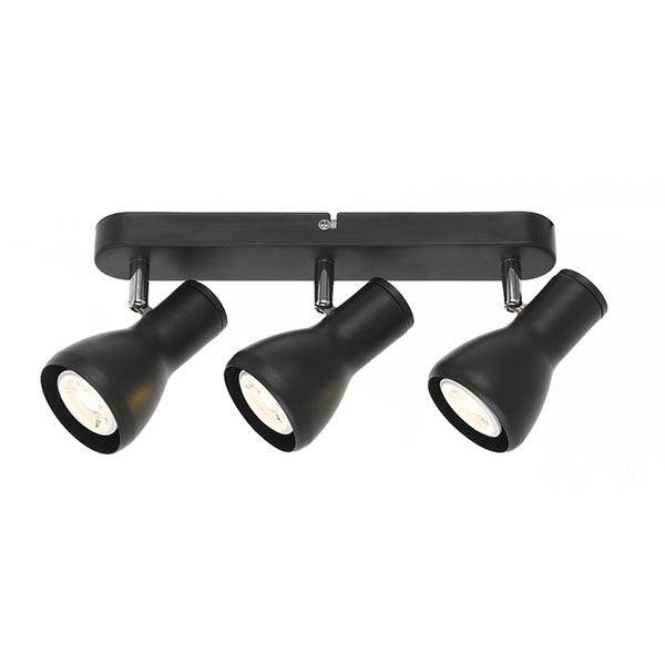 Telbix Curtis GU10 3 Light Spotlight in Black | The Blue Space
