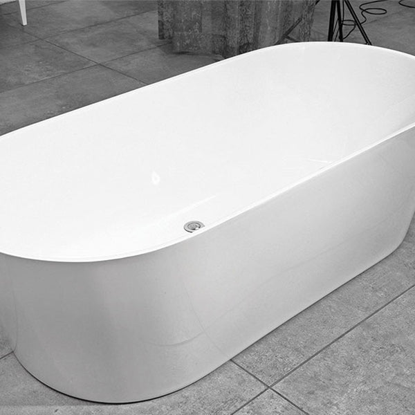 Decina Elinea Freestanding Bath - The Blue Space Grey flooring