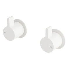 Sussex Calibre Wall Top Assembly Matte White - Matte white bathroom taps online at The Blue Space
