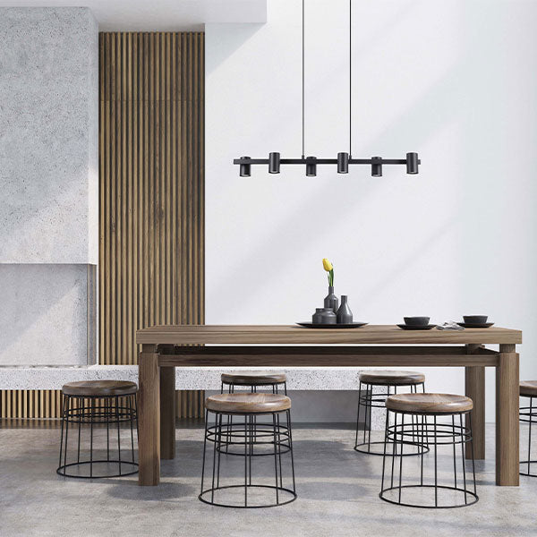 Eglo Gatuela E14 6 Light Pendant -Black - The Blue Space