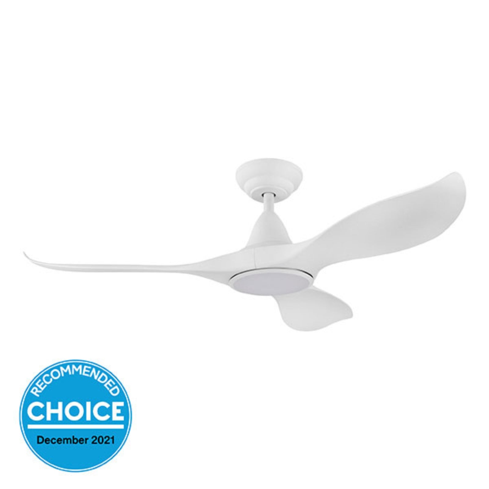 Eglo Noosa 46in 116cm DC Ceiling Fan with 18W LED CCT Light - White 204801 - The Blue Space