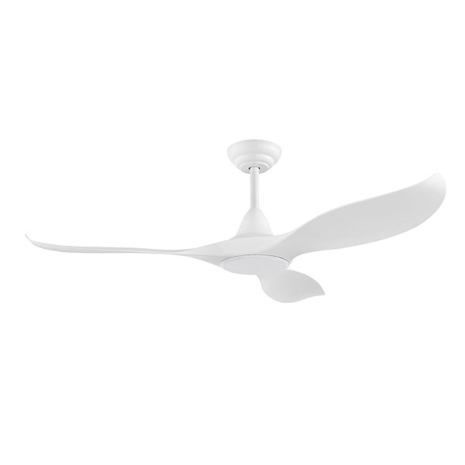 Side View Eglo Noosa 52in 132cm DC Ceiling Fan - White 203371 - The Blue Space