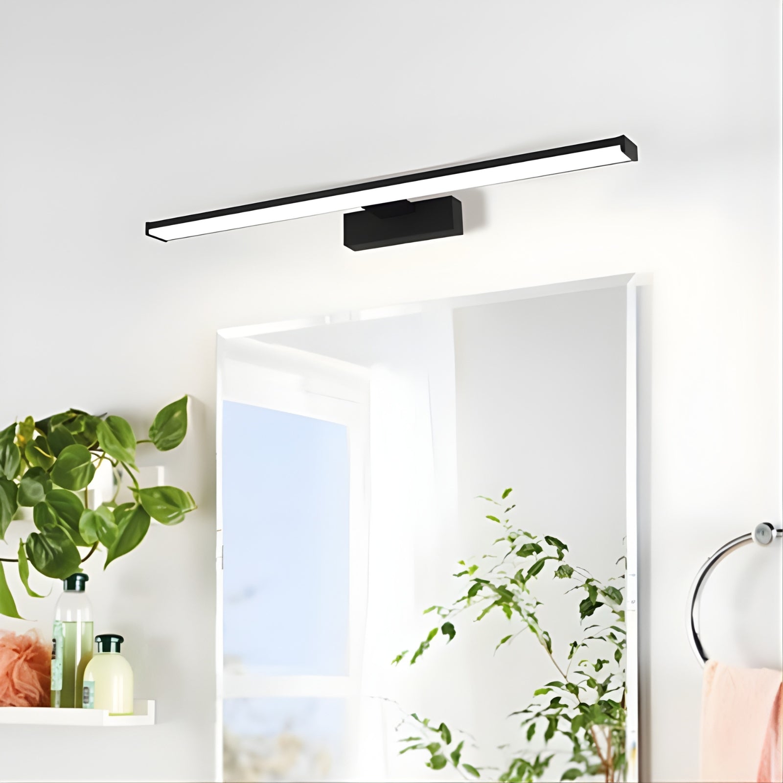 Eglo Pandella 11W 60cm Vanity Wall light - Black - The Blue Space