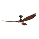 Eglo Noosa 60" 152cm DC Ceiling Fan with 18W LED CCT Light - Black with Aged Elm Finish - The Blue Space