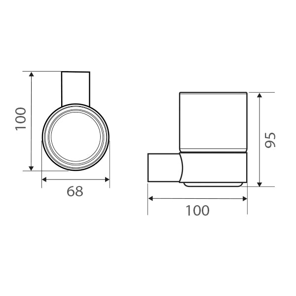 Fienza Empire Tumbler Holder Technical Drawing - The Blue Space