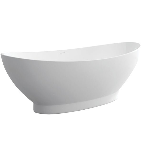 Fienza Antonia Matte White Stone Freestanding Bath - The Blue Space