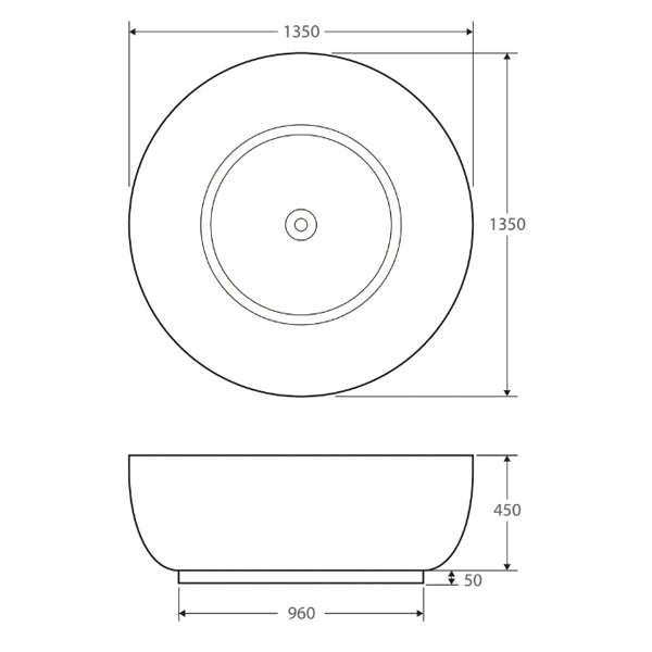 Fienza Shinto Matte White Stone Freestanding Bath specs