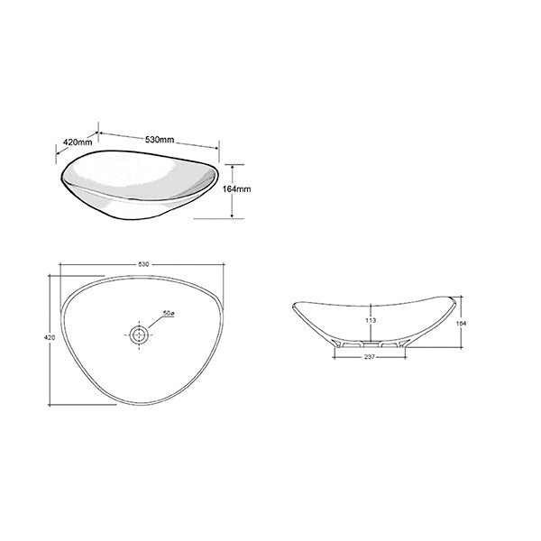 ADP Fiore Above Counter Basin by ADP - The Blue Space