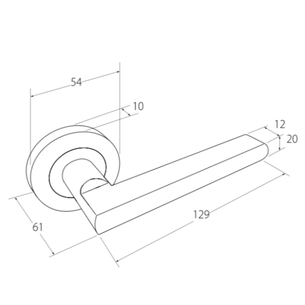 Technical Drawing - Zanda Epic Privacy Set Graphite Nickel