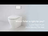 Caroma Luna Slim Cleanflush Invisi Series II Wall Faced Toilet Suite - Upgraded Seat Design