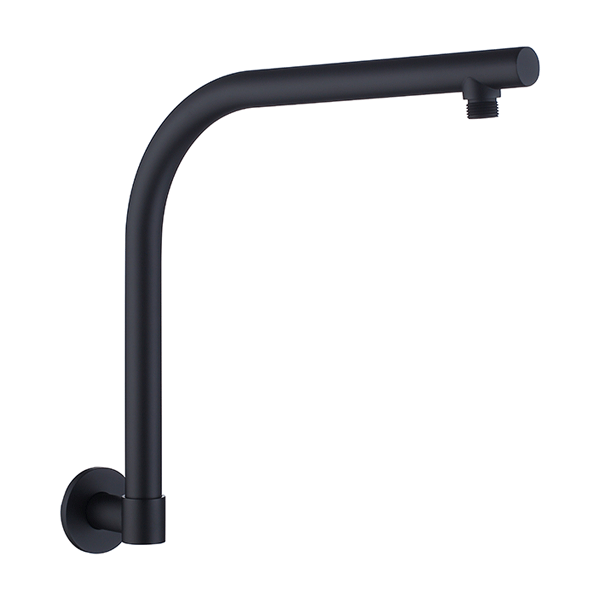Indigo Ciara Upswept Right Angle Shower Arm 350mm Matte Black - The Blue Space