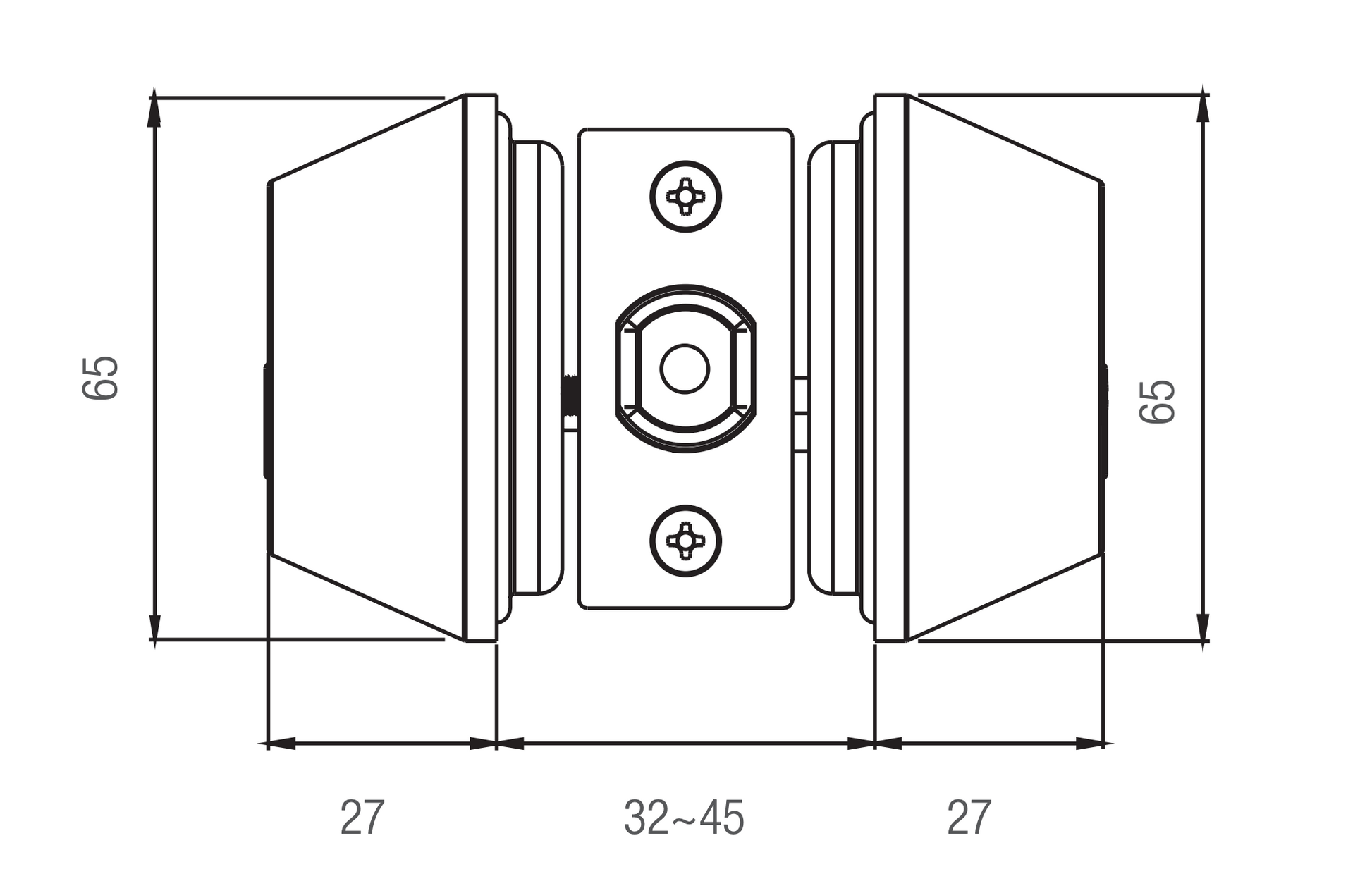 Line Drawing Lane Double Cylinder Deadbolt RD Polished Stainless Steel L957015 - The Blue Space
