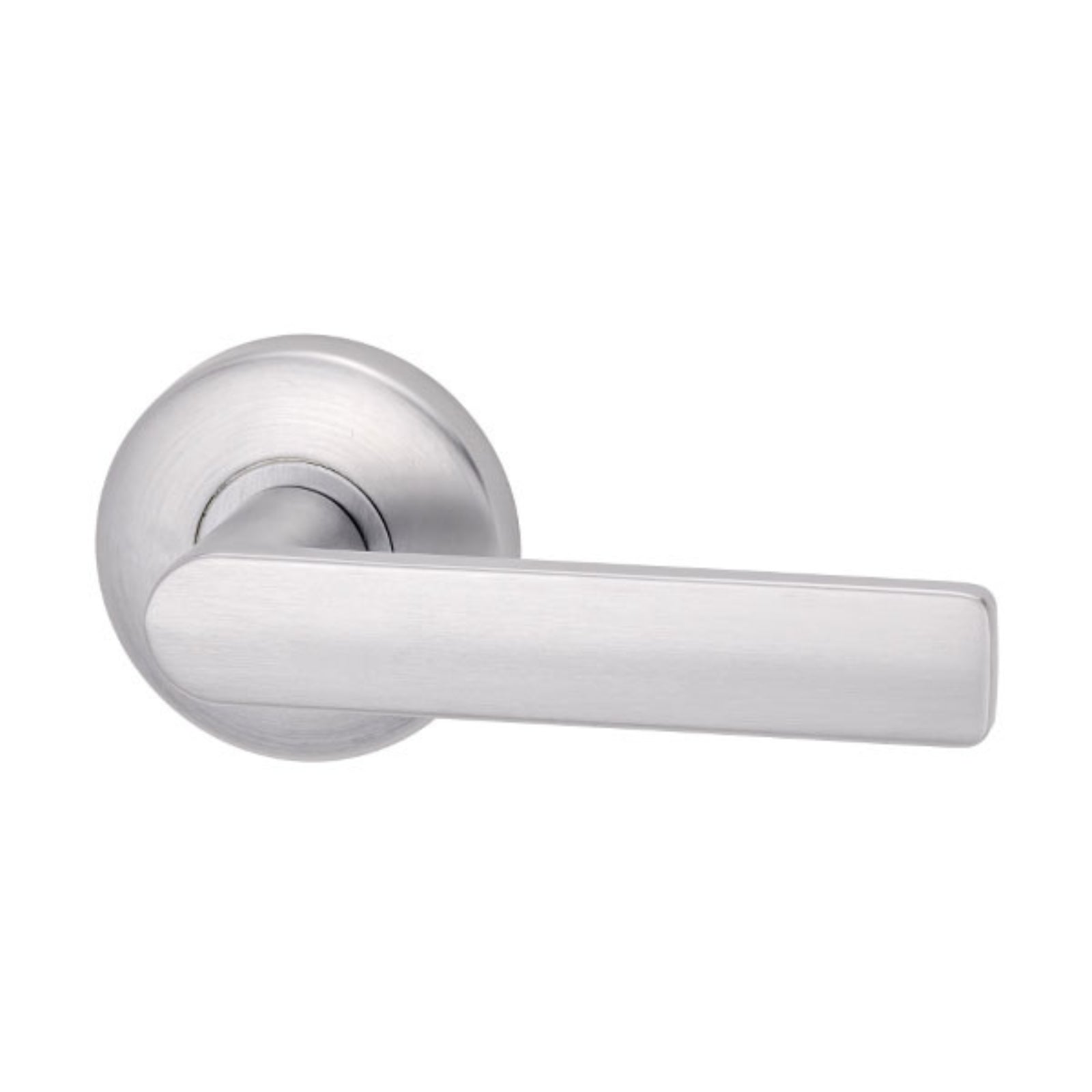 Lockwood Element L3 Velocity Passage Lever Door Handle Set Large Round Rose Brushed Satin Chrome VEL1/L3SC - The Blue Space