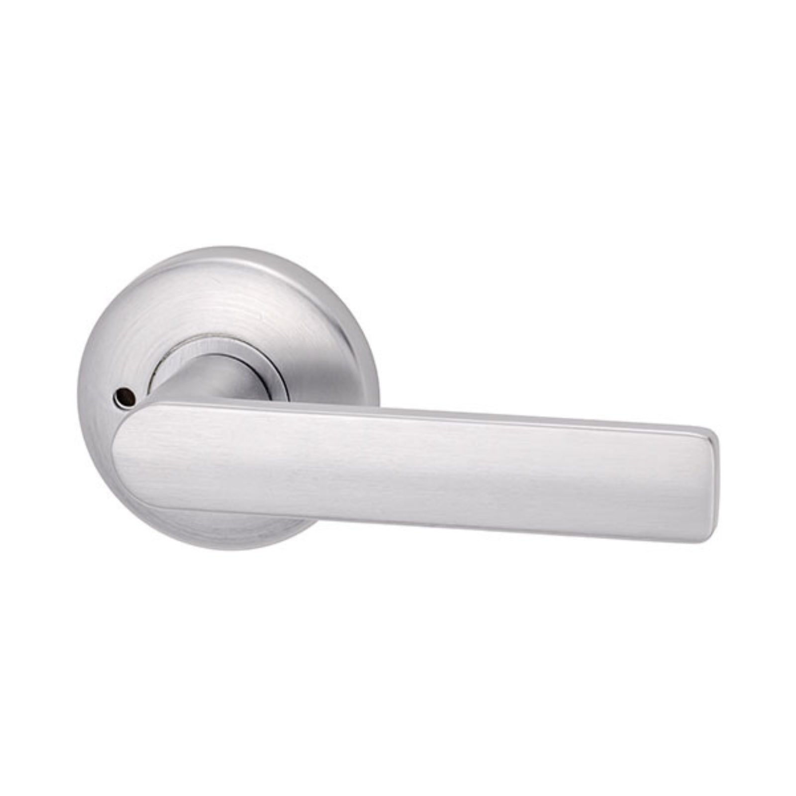 Lockwood Element L3 Velocity Privacy Lever Door Handle Set Large Round Rose Brushed Satin Chrome VEL2/L3SC - The Blue Space