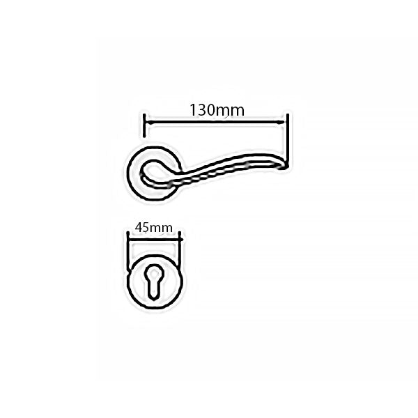 Technical Drawing - Manital Tosca Privacy Set Polished Chrome