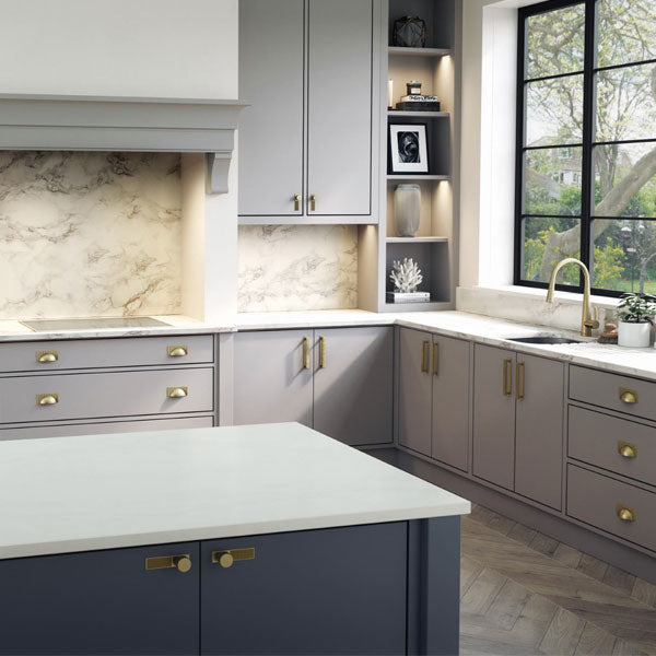Momo Handles Barrington Cup Pull Dark Brushed Brass - The Blue Space