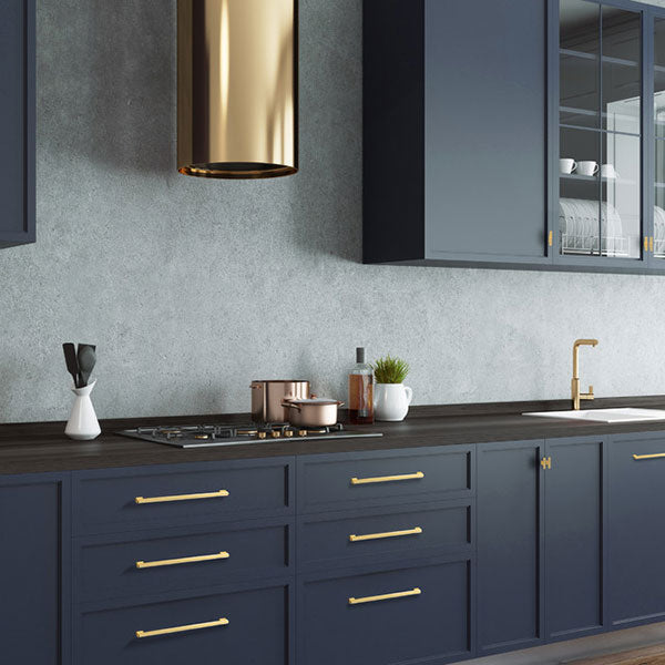 Momo Handles Graf Knurled D Handle Brushed Dark Brass online at The Blue Space