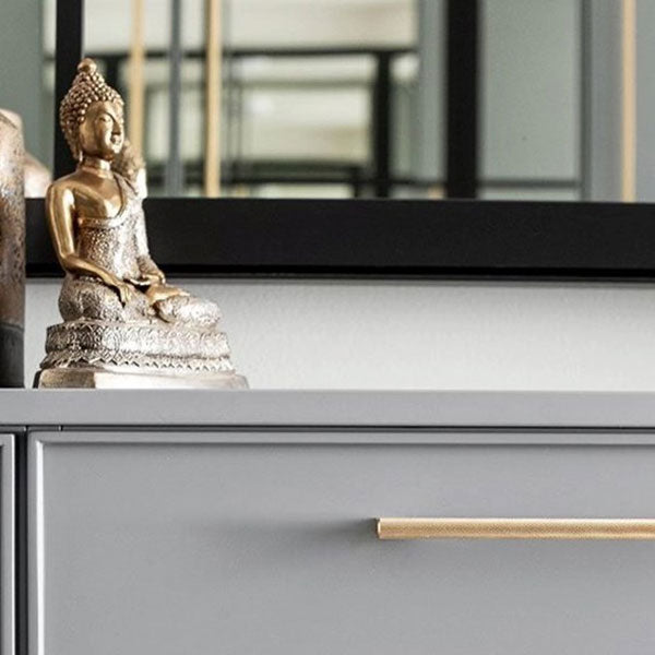 Momo Handles Graf Knurled D Handle Brushed Dark Brass online at The Blue Space