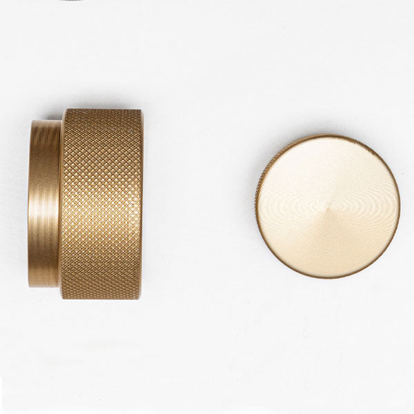 Momo Handles Graf Round Knob Brushed Dark Brass - The Blue Space