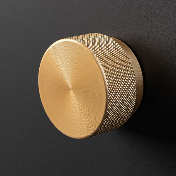 Momo Handles Graf Round Knob Brushed Dark Brass online at The Blue Space