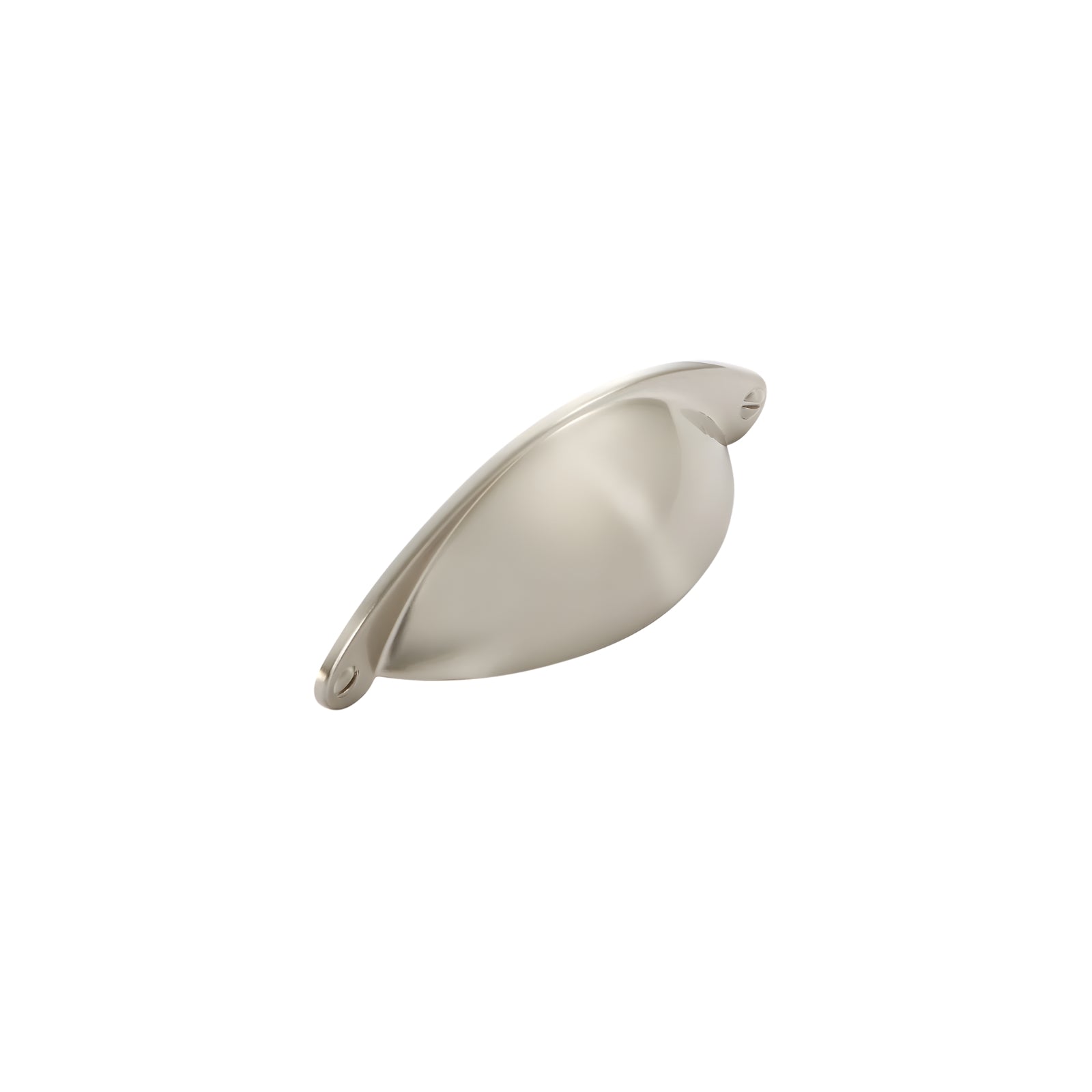 Side View Momo Handles Florencia Cup Pull 64mm Brushed Nickel CTCP.BRN.FG - The Blue Space