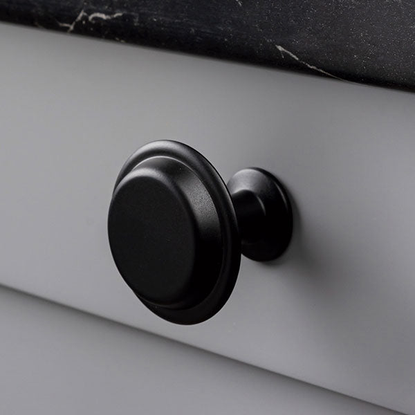 Momo Handles Land Knob 40mm Matt Black online at The Blue Space
