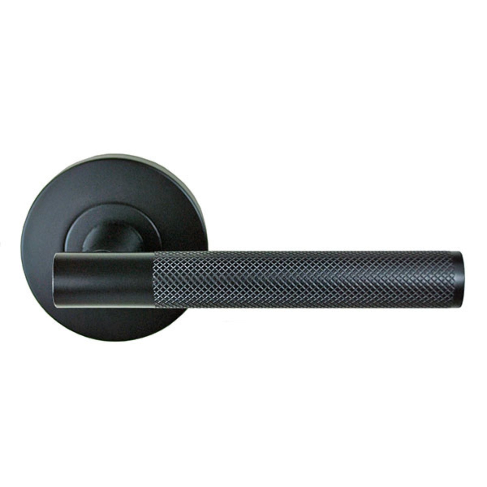 Nidus Knurled Domici Passage Handle Matte Black MDOMKPAS-BL - The Blue Space