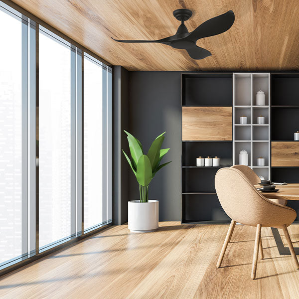 Eglo Noosa 46" 116cm DC Ceiling Fan - Black - The Blue Space