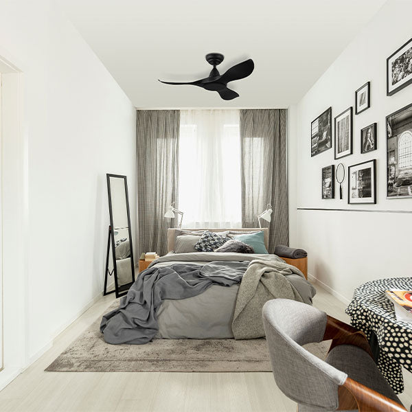 Eglo Noosa 40" 101cm DC Ceiling Fan - Black - The Blue Space