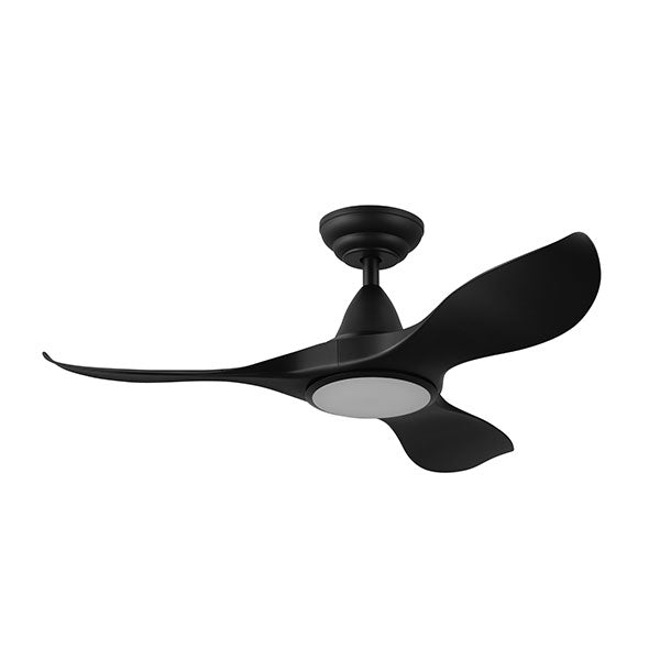Eglo Noosa 40" 101cm DC Ceiling Fan with 18W LED CCT Light - Black - The Blue Space