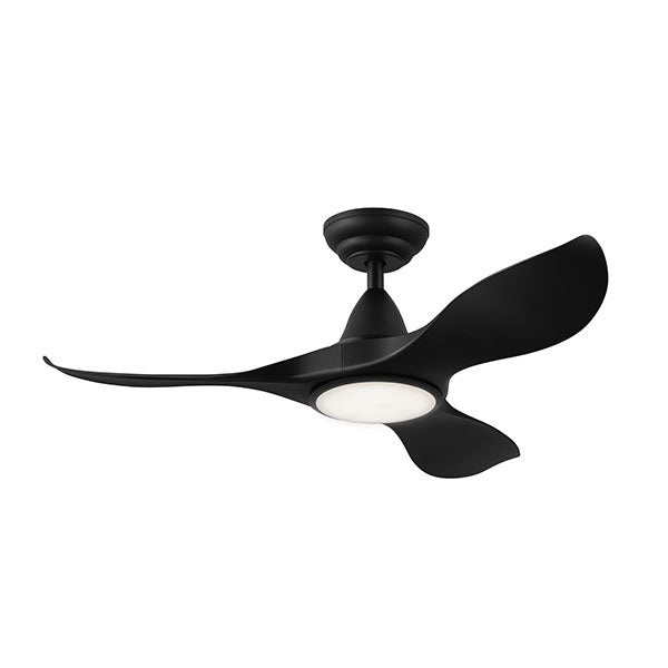 Eglo Noosa 40" 101cm DC Ceiling Fan with 18W LED CCT Light - Black - The Blue Space