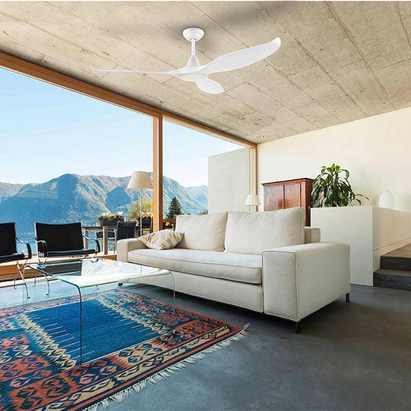 Eglo Noosa 60" 152cm DC Ceiling Fan with 18W LED CCT Light - White - The Blue Space