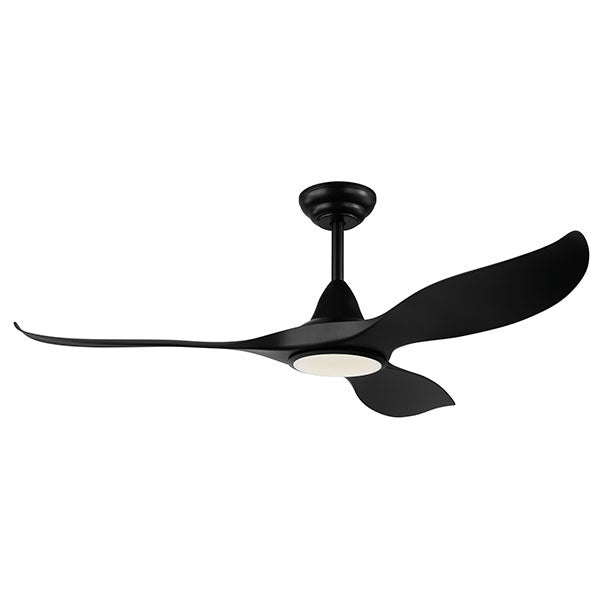 Eglo Noosa 52" 132cm DC Ceiling Fan with 18W LED CCT Light - Black - The Blue Space