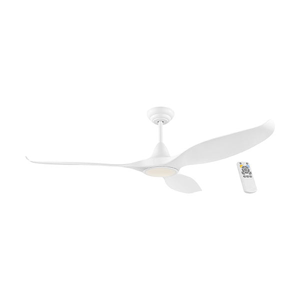 Eglo Noosa 60" 152cm DC Ceiling Fan with 18W LED CCT Light - White - The Blue Space