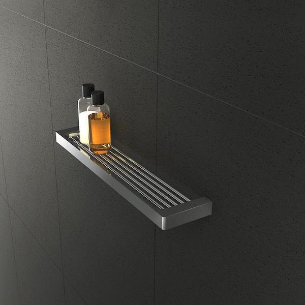 Shower shelf - chrome - shower - the blue space