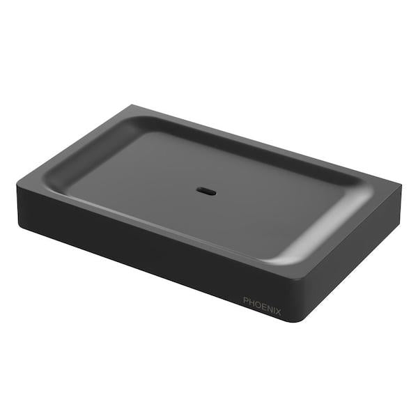 Phoenix Gloss Soap Dish-Matte Black - the blue space