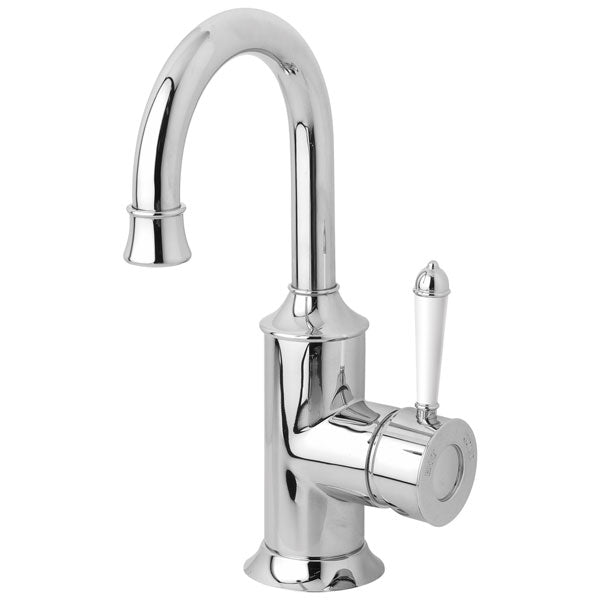 Phoenix Nostalgia Basin Mixer 120mm Gooseneck - Chrome/White - the blue space